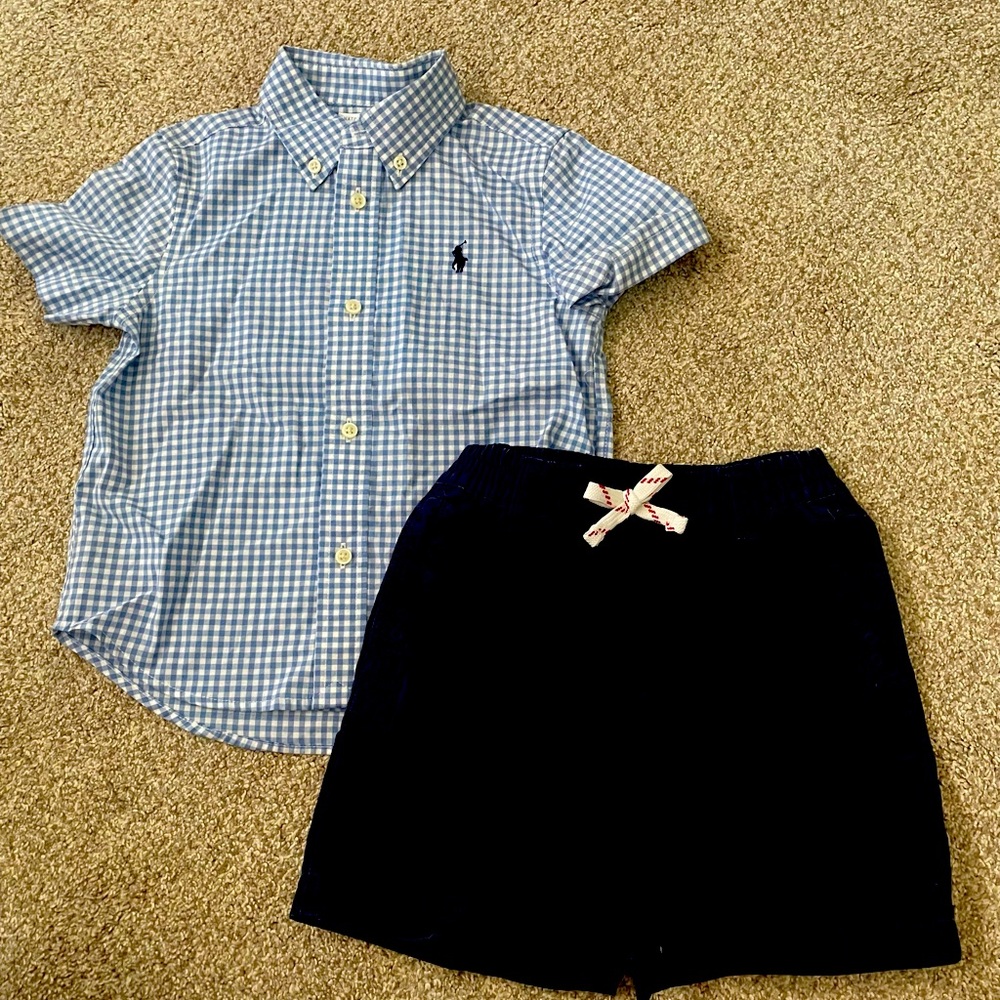 Baby boys size 24 month Ralph Lauren short sleeve polo top and shorts